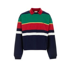 Versace Men Embroidered Cotton Polo Shirt